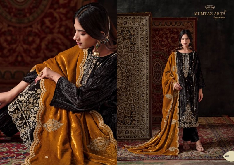 Malika E Noor By Mumtaz Arts Crush Velvet Salwar Kameez 